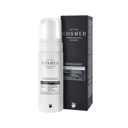 غسول رغوي كوزميد 150 مل للوجه و الجسم cosmed skinologist aha bha foami
