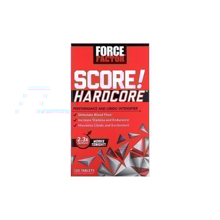 فورس فاكتور، SCORE! HARDCORE، معزز الرجولة، مكمل غذائي داعم للأداء أثناء الممارسة الحميمية - 120 قرص | 60 قرص