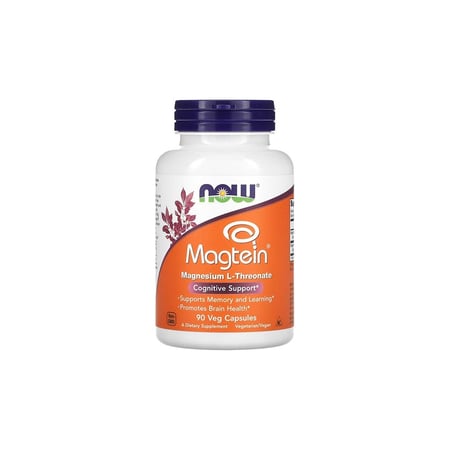 ناو، Magtein ل-ثريونات المغنيسيوم، لصحة الدماغ والوظائف الإدراكية، مكمل غذائي - 90 كبسولة نباتية