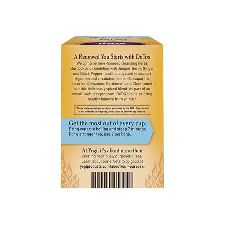 يوجي، شاي الديتوكس، مكمل عشبي - 32 جم (16 كيس)