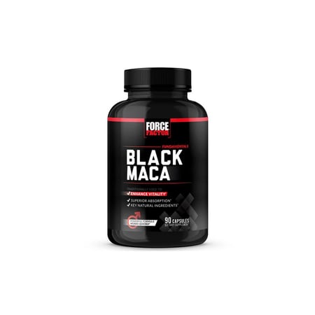 فورس فاكتور، الماكا السوداء للرجال، مكمل غذائي معزز للرغبة والأداء أثناء العلاقة الحميمية - 90 كبسولة
