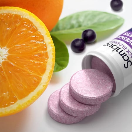 سامبوكول، إلدربيري (توت الخمان الأسود) + فيتامين سي وزنك، مكمل غذائي داعم للجهاز المناعي - 15 قرص فوار