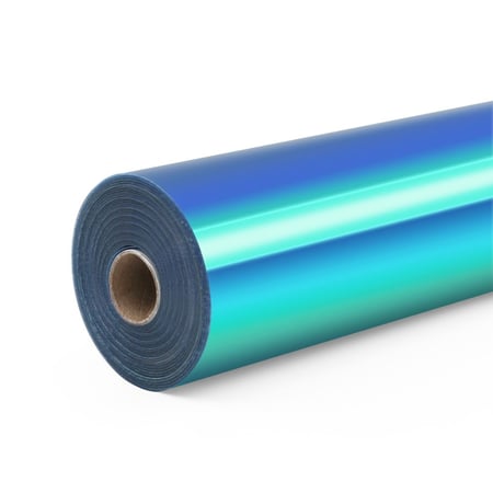لفة فينيل لاصق دائم (أزرق هولوغرافيك)