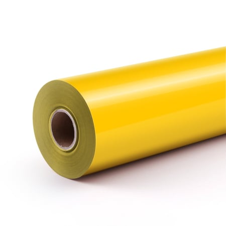 لفة فينيل حراري (أصفر لامع)