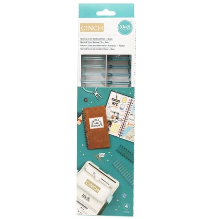 اسلاك سينش لصنع الدفاتر 1 إنش - 4 قطع (أزرق)