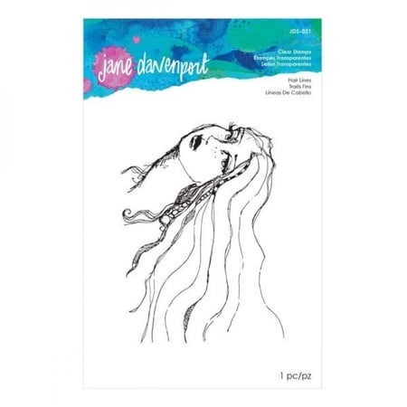 سبيلبينديرز طوابع ختم شفاف رسم فتاة مفلولة الشعر