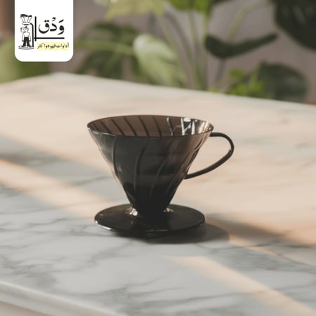 قمع V60 أكريليك أسود شفاف