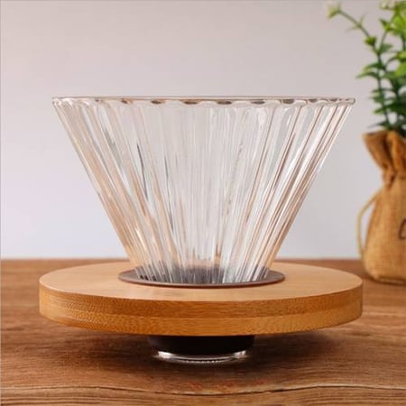 قمع تقطير v60 - خشبي