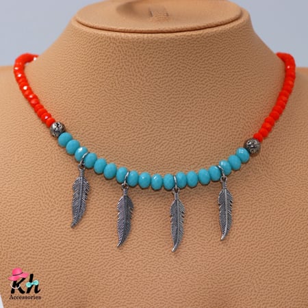 قلادة بالكرستال البرتقالي