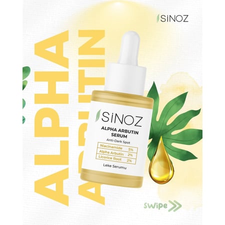 سينوز سيروم أربوتين للبشرة مضاد للبقع الداكنة نياسيناميد 5٪ + ألفا أربوتين 2٪ - 30 مل