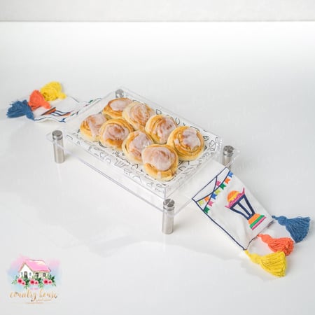 ستاند تقديم الفانوس الرمضاني مع مفرش داخلي - المنزل الريفي الهادئ