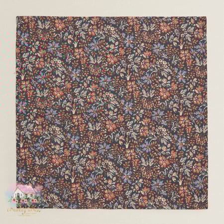 مفرش كحلي مورد كلاسيكي