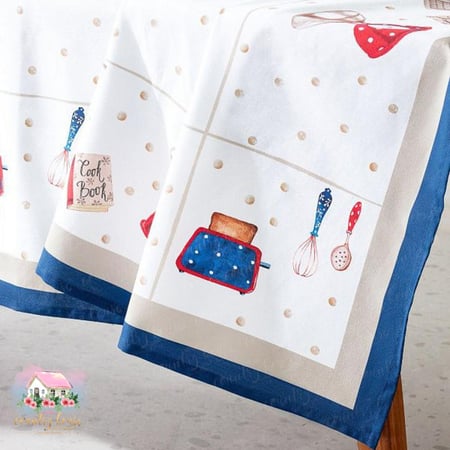 مفرش طاولة أدوات المائدة مربع - المنزل الريفي الهادئ