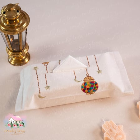 حافظة مناديل المائدة الرمضانية - المنزل الريفي الهادئ