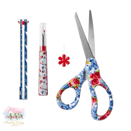 حقيبة الخياطة الأنيقة - المنزل الريفي الهادئ