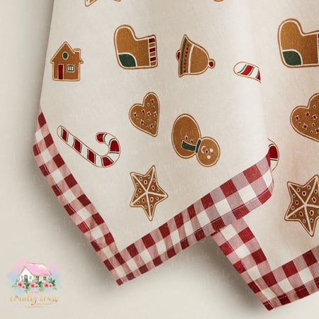 مفرش البسكويت الشتوي - المنزل الريفي الهادئ