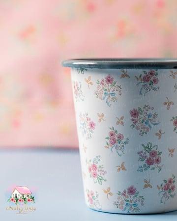 كوب زهور الفجر المعدني - المنزل الريفي الهادئ