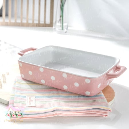 صينية بايركس زهرية مطبوعة يدويا من إزابيل روز - المنزل الريفي الهادئ