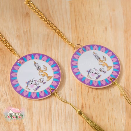 3582 تعليقة الأميرة والوحش لأباريق الشاي والقهوة (للقطعة الواحدة)