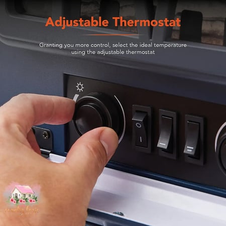 مدفأة كلاسيكية كهربائية لون كحلي - المنزل الريفي الهادئ