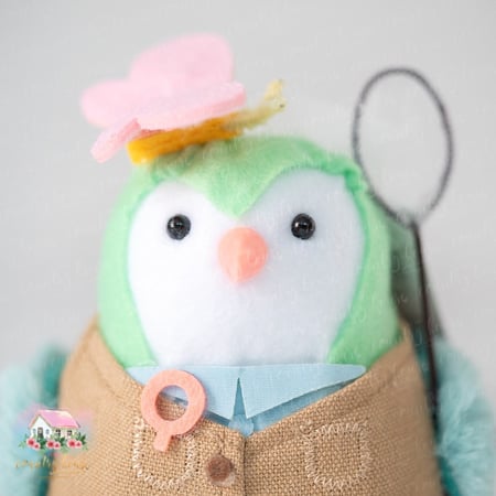 دمية العصفورة والفراشة القماشية - المنزل الريفي الهادئ