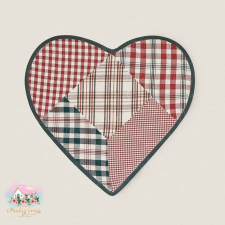 لبادة القلب بفن الباتشورك - المنزل الريفي الهادئ