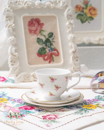 3740 كوب مع صحنين انتيك من بول مول PALL MALL