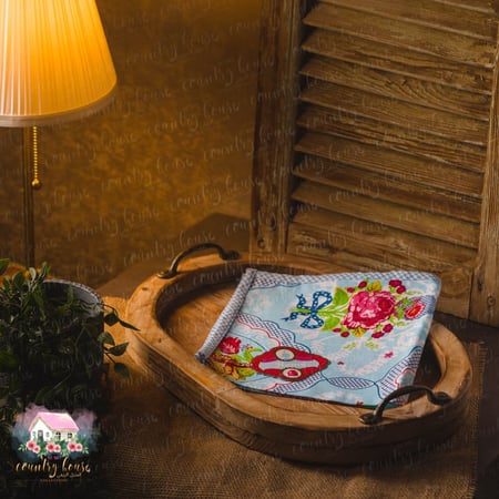 مفرش شابي شيك أزرق من شركة بيب ستوديو Pip Studio - المنزل الريفي الهاد