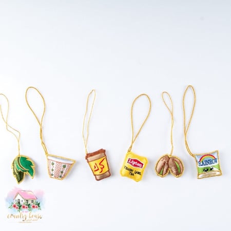 تعليقة الشاي تطريز هاندميد