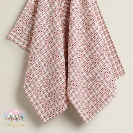 مفرش القلوب الأحمر - المنزل الريفي الهادئ