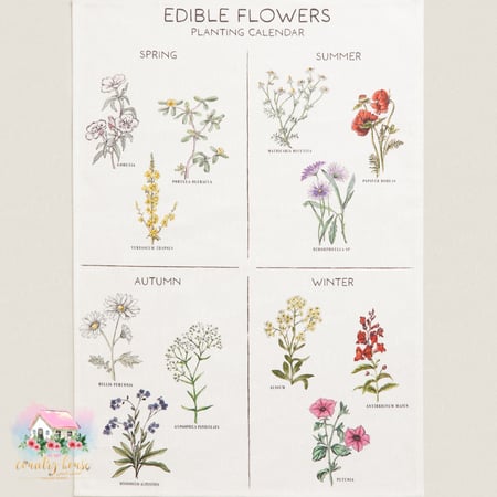 مفرش زهور الفصول الاربعة - المنزل الريفي الهادئ