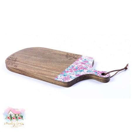 قطاعة موردة من الخشب الطبيعي بلون زهري  - المنزل الريفي الهادئ