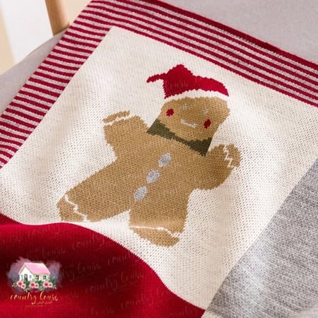 بطانية برسومات شتوية - المنزل الريفي الهادئ