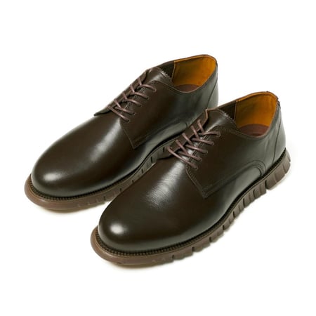 جزمة ديربي جلد طبيعي لون بني – نعل مريح