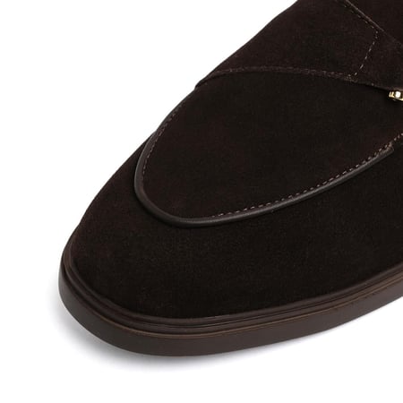 لوفر شامواه كلاسيكي لون بني