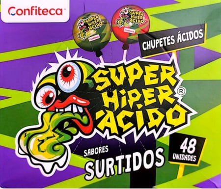 سوبر هيدو أسيدو - حلاوه مصاص حامضه - نكهات متنوعه