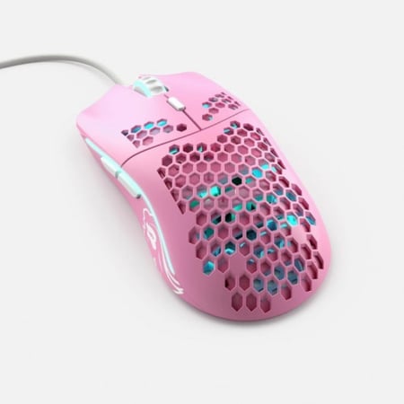 فأرة إحترافية جلورويس موديل O سلكي وردي مات