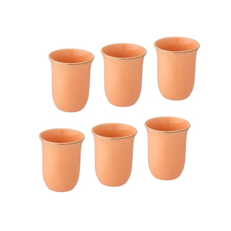 طقم فناجين شاي بورسلان اورنج 6 قطع