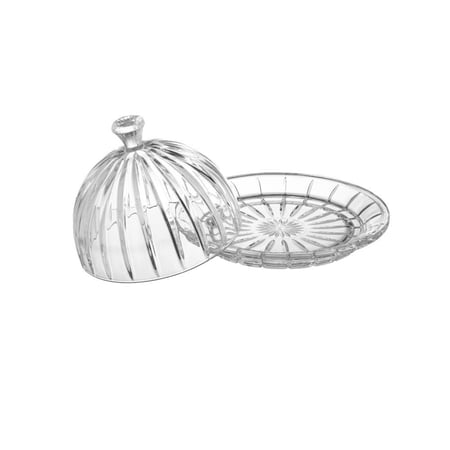 تمرية زجاج مخطط بغطاء