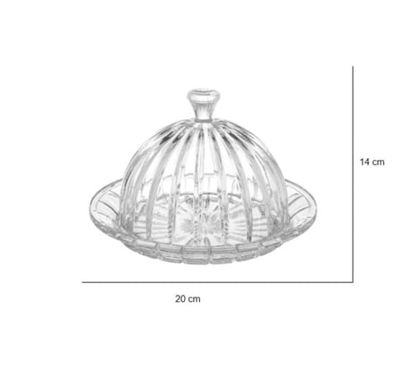 تمرية زجاج مخطط بغطاء
