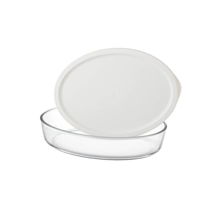 صينية فرن بيضاوي بغطاء 2.4 ليتر