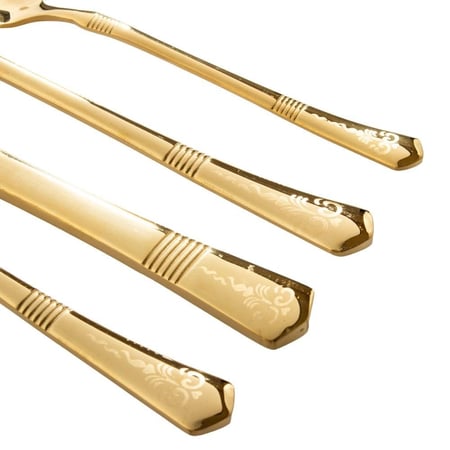 طقم ملاعق سفرة 24 قطعة ذهبي