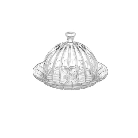 تمرية زجاج مخطط بغطاء