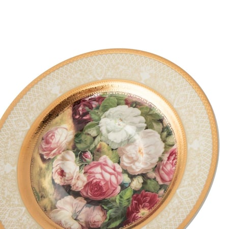 طقم فنجان شاي مع الصحن ديزاين ورود