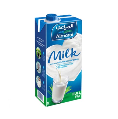 حليب المراعي كامل الدسم 1 لتر حليب طويل الاجل