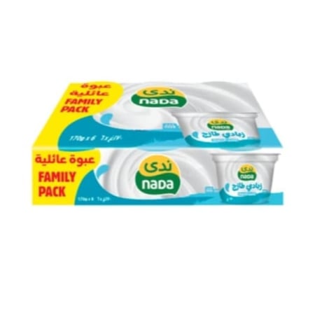 ندى زبادي طازج كامل الدسم  قوام كريمي 6 * 170 جرام