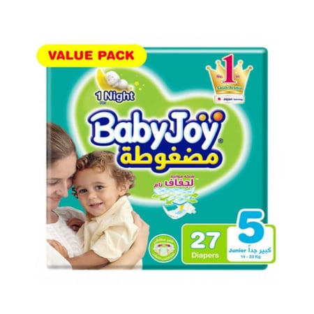 حفاضات بيبي جوي جونيور رقم 5 كبير 27 قطعة