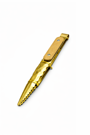 بالجملة - ملقاط سكينة مع مسكة خشب لون ذهبي 1كرتون*20حبة