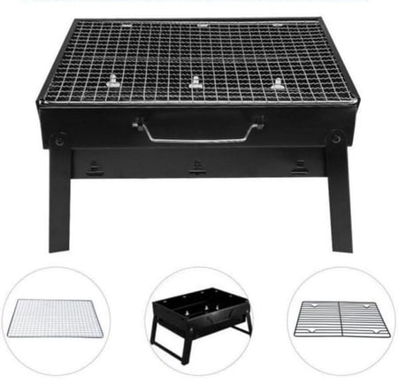 بالجملة - كانون منقل شواية شواء مقاس صغير متنقل من الستانلس ستيل موديل 16179-24 1كرتون*10حبة