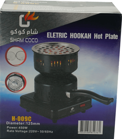 الصندوق الخارجي علبة شعالة شام كوكو الكهربائية لاشعال فحم الشيشة فحم